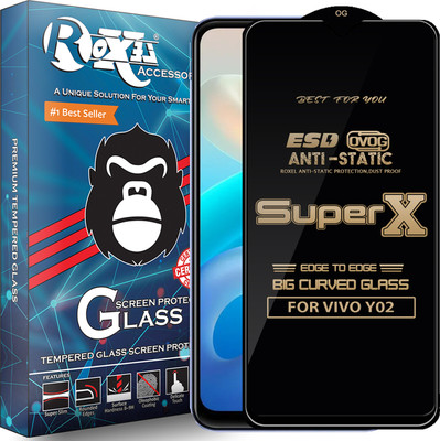 Roxel Edge To Edge Tempered Glass for VIVO Y02(Pack of 1)