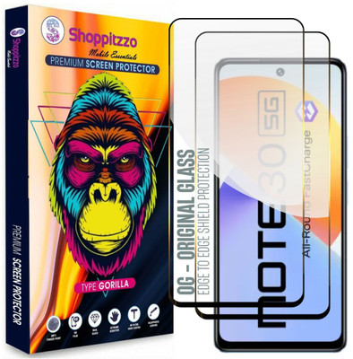 Shoppitzzo Edge To Edge Tempered Glass for infinix Hot 30 5G | infinix Note 30 5G | Infinix Hot 11S | Infinix Zero 5G | Camon 17 Pro | Camon 18 | Camon 18 Pro | Camon 19 (6.78 Inch)(Pack of 2)