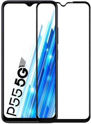 9H Edge To Edge Tempered Glass for Itel P55-With Edge To Edge Coverage And Easy Installation Kit For Smartphone(Pack of 1)