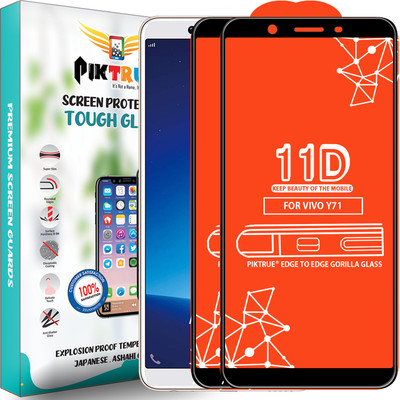 PikTrue Edge To Edge Tempered Glass for VIVO Y71(Pack of 2)