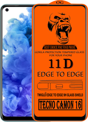 TWIGLO Edge To Edge Tempered Glass for TECNO CAMON 16(Pack of 1)