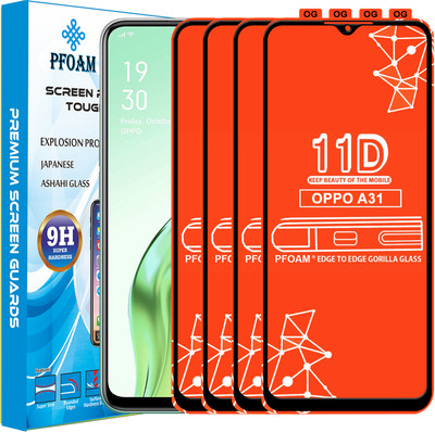 PFOAM Edge To Edge Tempered Glass for OPPO A31(Pack of 4)