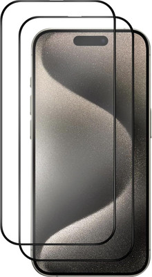 FwellT Edge To Edge Tempered Glass for Apple iPhone 15 Plus(Pack of 1)