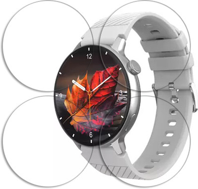 SOMTONE Edge To Edge Tempered Glass for beatXP Evoke Neo 1.43 inch SMARTWATCH SCREEN GUARD(Pack of 4)