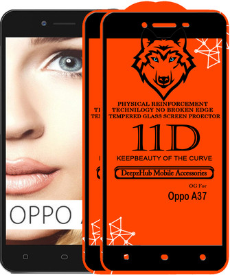 DeepzHub Edge To Edge Tempered Glass for Oppo A37(Pack of 2)