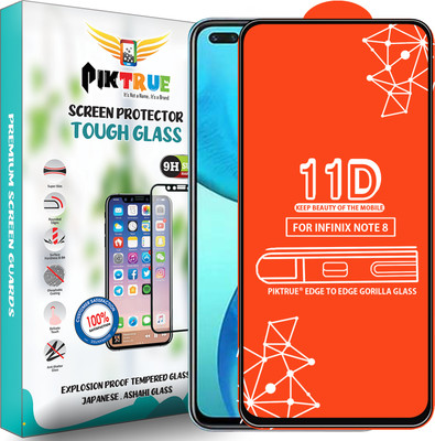 PikTrue Edge To Edge Tempered Glass for Infinix Note 8(Pack of 1)