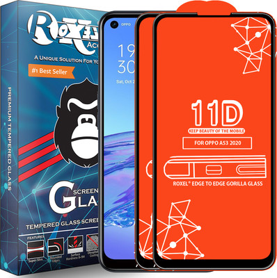 Roxel Edge To Edge Tempered Glass for Oppo A53 2020(Pack of 2)