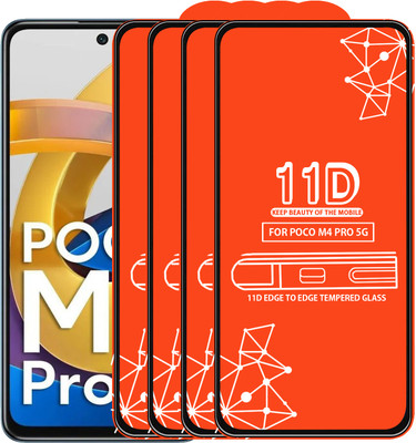 Roxel Edge To Edge Tempered Glass for Poco M4 Pro 5G(Pack of 4)