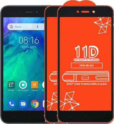 Qyist Edge To Edge Tempered Glass for Redmi Go(Pack of 2)