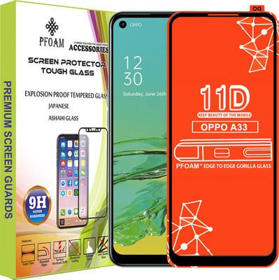 PFOAM Edge To Edge Tempered Glass for OPPO A33(Pack of 1)