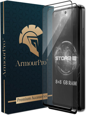 ArmourPro Edge To Edge Tempered Glass for Lava Storm 5G, Lava Storm(Pack of 2)