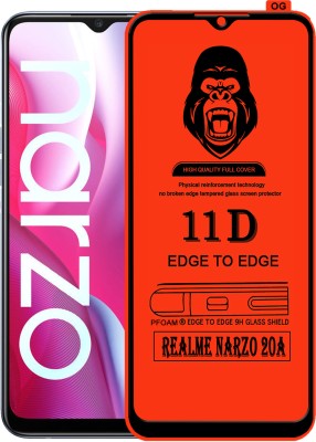 Laxdom Edge To Edge Tempered Glass for REALME NARZO 20A(Pack of 1)