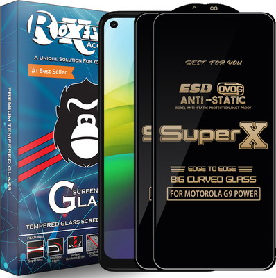 Roxel Edge To Edge Tempered Glass for MOTOROLA G9 POWER(Pack of 2)