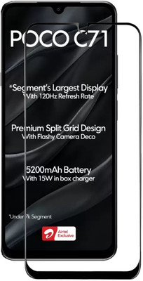 INFINITYWORLD Edge To Edge Tempered Glass for Poco C71(Pack of 1)