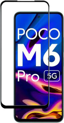 DMJHP Edge To Edge Tempered Glass for Poco M6 Pro(Pack of 1)