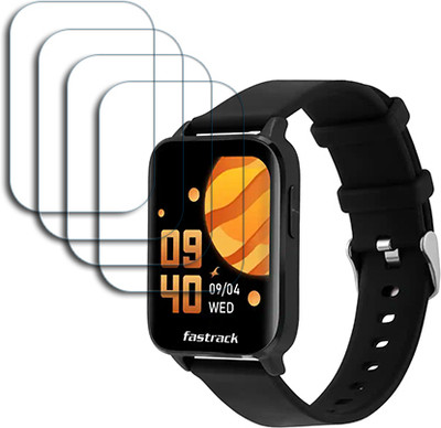 SOMTONE Edge To Edge Tempered Glass for fastrack REFLEX CURV 1.69 inch SMARTWATCH SCREEN GUARD(Pack of 4)