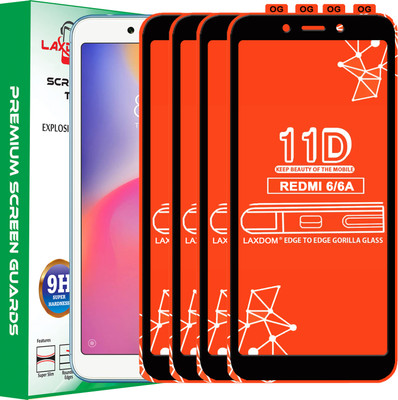 Laxdom Edge To Edge Tempered Glass for Mi Redmi 6(Pack of 4)