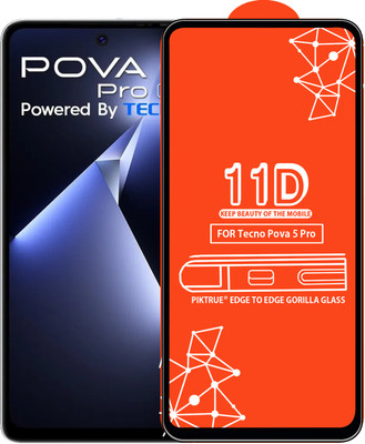 PikTrue Edge To Edge Tempered Glass for Tecno Pova 5 Pro(Pack of 1)