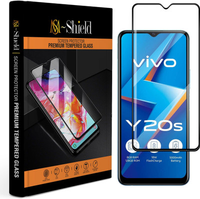 MS-Shield Edge To Edge Tempered Glass for Vivo Y20s(Pack of 1)