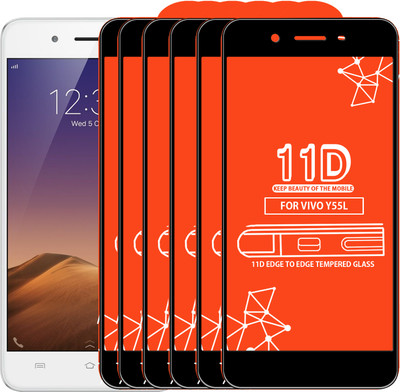 Qyist Edge To Edge Tempered Glass for VIVO Y55L(Pack of 6)