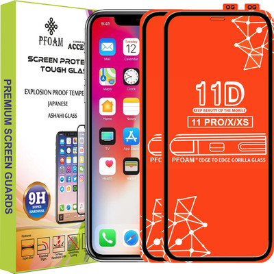 PFOAM Edge To Edge Tempered Glass for APPLE IPHONE 11 PRO(Pack of 2)
