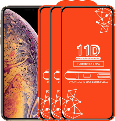 Qyist Edge To Edge Tempered Glass for Apple iPhone XS Max(Pack of 3)