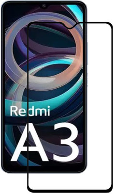 NKCASE Edge To Edge Tempered Glass for Redmi A3, Poco C61, Redmi A3x(Pack of 1)