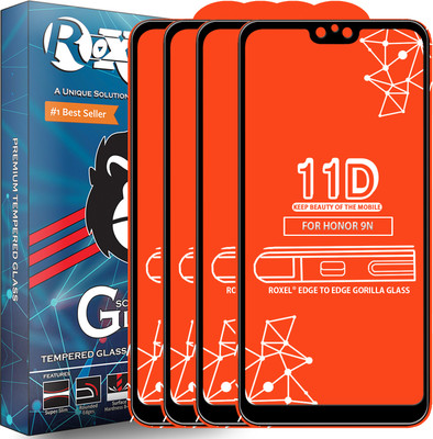 Roxel Edge To Edge Tempered Glass for Honor 9N(Pack of 4)