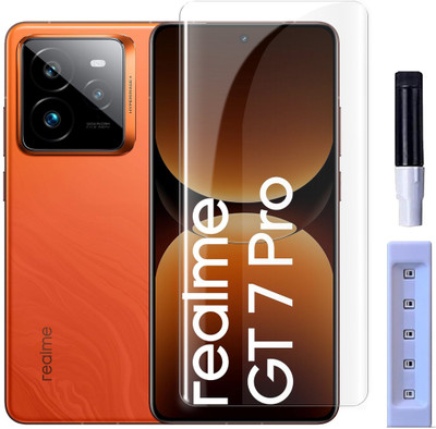 OneTech Edge To Edge Tempered Glass for Realme GT 7 Pro 5G 9H Hardness, UV Premium HD+ Screen Protector(Pack of 1)
