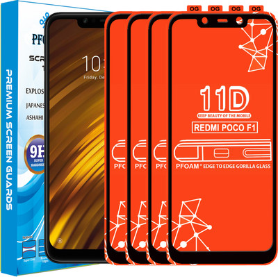 PFOAM Edge To Edge Tempered Glass for POCO F1(Pack of 4)