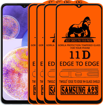 TWIGLO Edge To Edge Tempered Glass for SAMSUNG A23(Pack of 4)