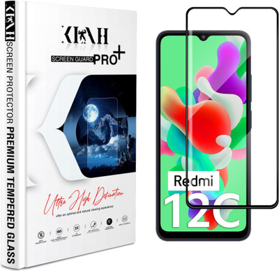KLAH Edge To Edge Tempered Glass for Redmi 12C(Pack of 1)