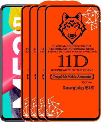 DeepzHub Edge To Edge Tempered Glass for Samsung M53 5G(Pack of 4)
