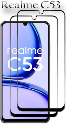 NKCASE Edge To Edge Tempered Glass for Realme C51, Realme C53, Realme N53(Pack of 2)