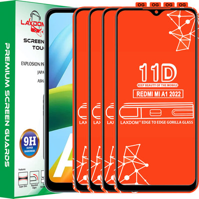 Laxdom Edge To Edge Tempered Glass for REDMI MI A1 2022(Pack of 4)