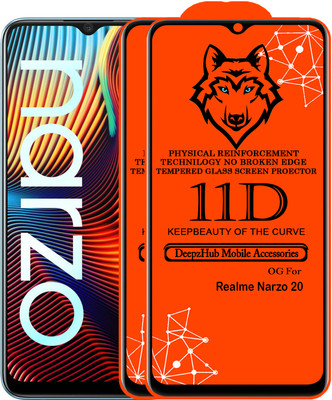 DeepzHub Edge To Edge Tempered Glass for Realme Narzo 20(Pack of 2)
