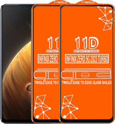 TWIGLO Edge To Edge Tempered Glass for INFINIX ZERO 5G 2023 TURBO(Pack of 2)