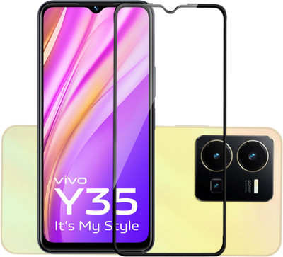 HUPSHY Edge To Edge Tempered Glass for vivo Y35(Pack of 1)