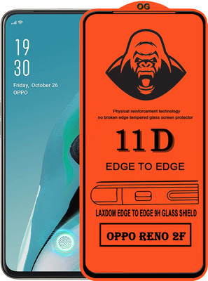 Laxdom Edge To Edge Tempered Glass for Oppo Reno2 F(Pack of 1)
