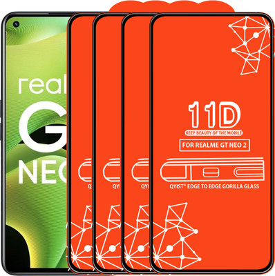 Qyist Edge To Edge Tempered Glass for Realme Gt Neo 2(Pack of 4)