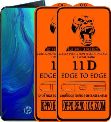 CYOR Edge To Edge Tempered Glass for OPPO RENO 10X ZOOM(Pack of 2)