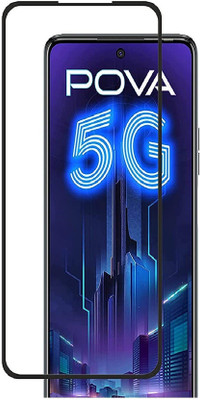 DMJHP Edge To Edge Tempered Glass for Tecno Pova 5G(Pack of 1)