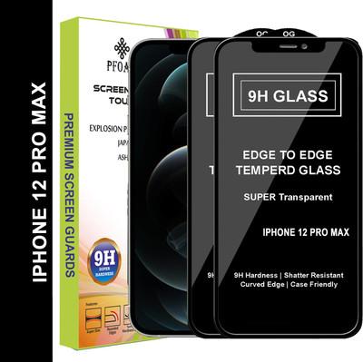 PFOAM Edge To Edge Tempered Glass for APPLE IPHONE 12 PRO MAX(Pack of 2)