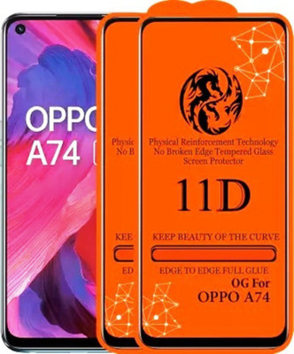 INT Edge To Edge Tempered Glass for OPPO-A74 5g(Pack of 2)