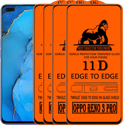 TWIGLO Edge To Edge Tempered Glass for OPPO RENO 3 PRO(Pack of 4)