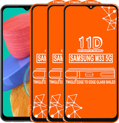 TWIGLO Edge To Edge Tempered Glass for SAMSUNG M33 5G(Pack of 3)