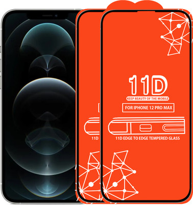 Roxel Edge To Edge Tempered Glass for Iphone 12 Pro Max(Pack of 2)