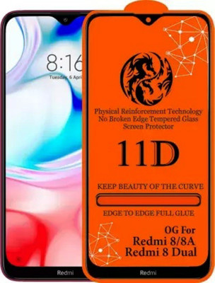 9H Edge To Edge Tempered Glass for Redmi 8 ,8A, 8A Dual (Premium_11D)(Pack of 1)