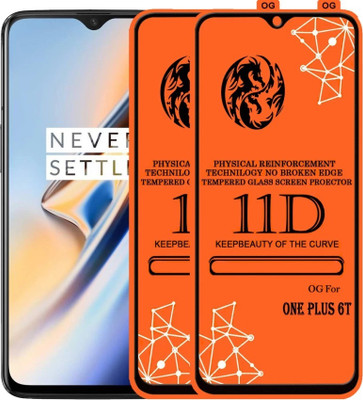HIE POWER Edge To Edge Tempered Glass for Oneplus 6T - (9H-Hardness)(Pack of 2)