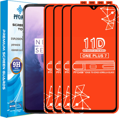 PFOAM Edge To Edge Tempered Glass for ONE PLUS 7(Pack of 4)